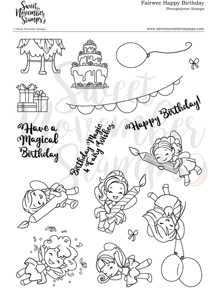 Clear Stamp Set - Fairwee Happy Birthday