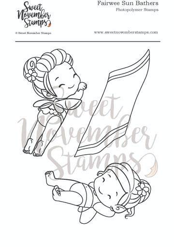 Clear Stamp Set - Fairwee Sun Bathers