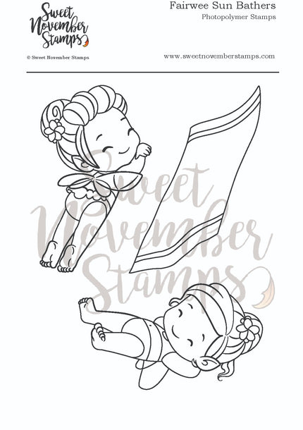 Clear Stamp Set - Fairwee Sun Bathers