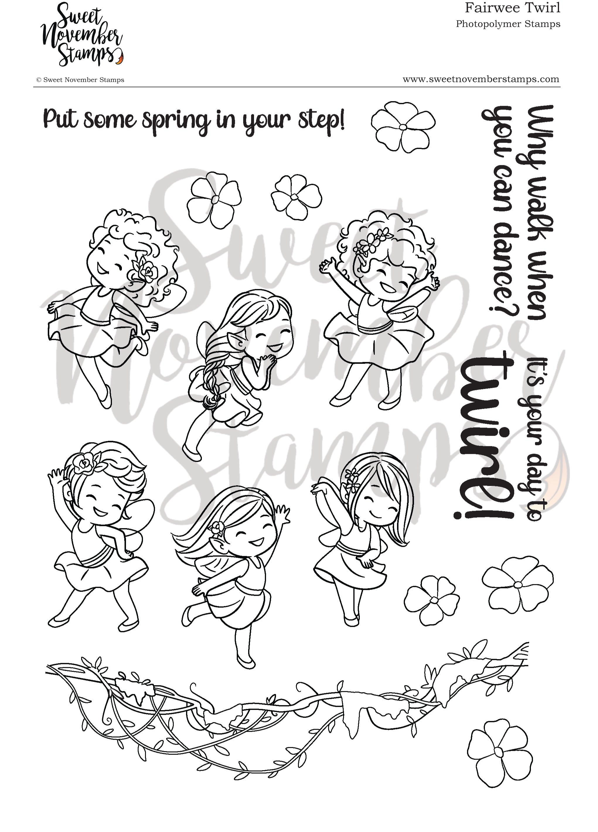 Clear Stamp Set - Fairwee Twirl