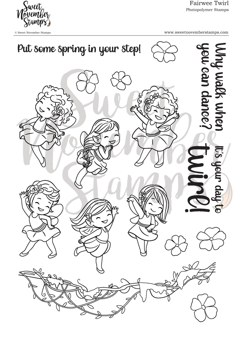 Clear Stamp Set - Fairwee Twirl