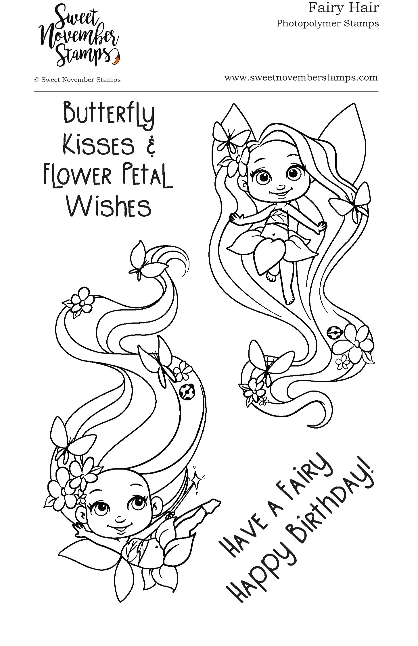Clear Stamp Set - Fairy Hair