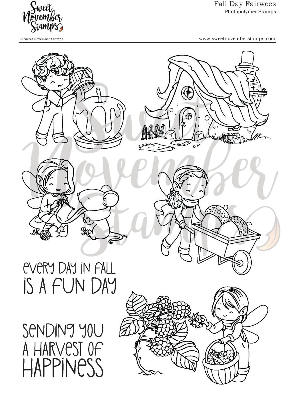 Clear Stamp Set - Fall Day Fairwees