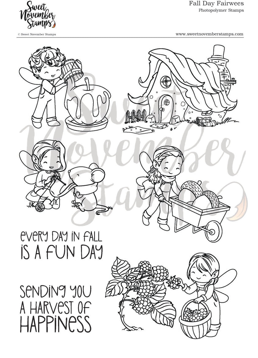 Clear Stamp Set - Fall Day Fairwees