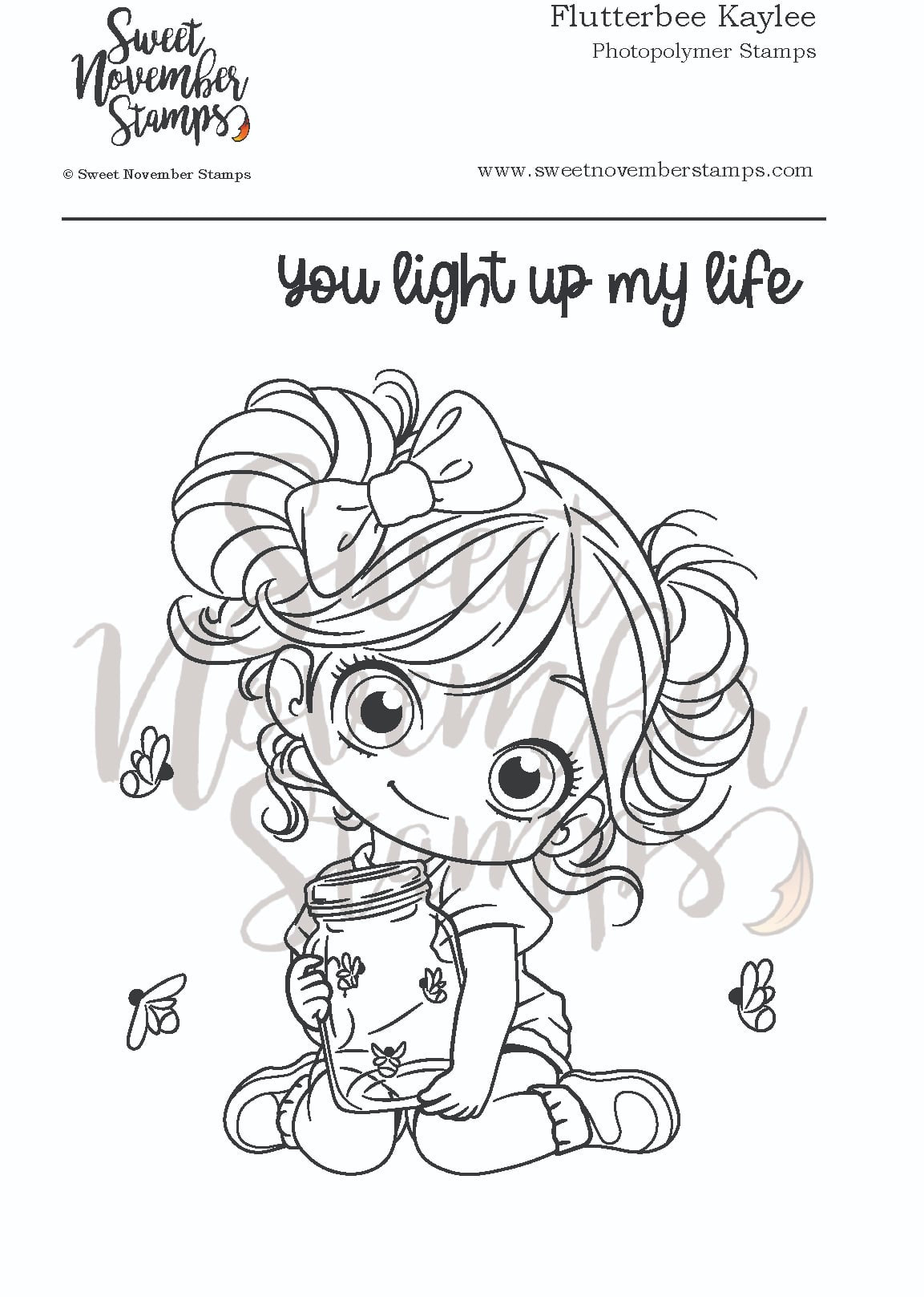 Clear Stamp Set - Flutterbee Kaylee