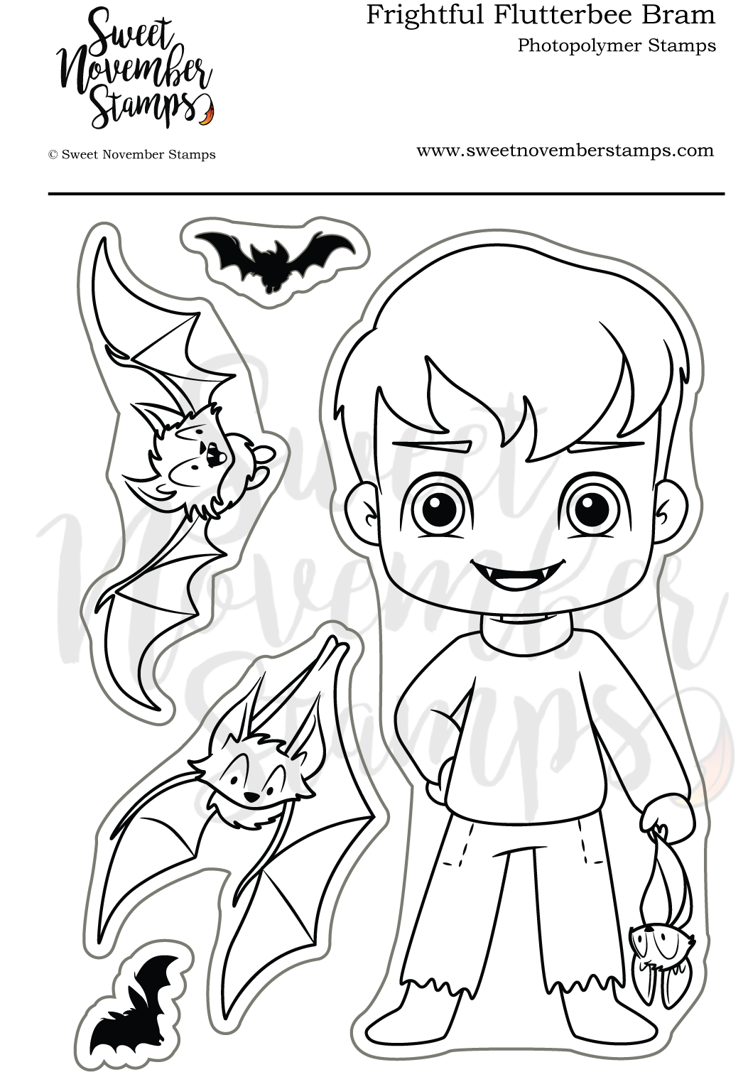 Clear Stamp Set - Frightful Flutterbee Bram