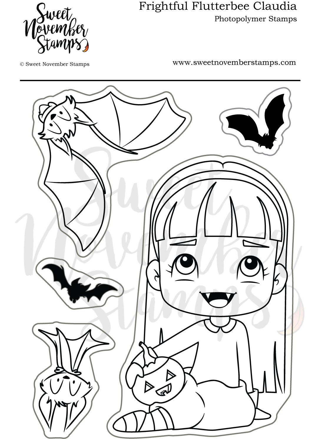 Clear Stamp Set - Frightful Flutterbee Claudia
