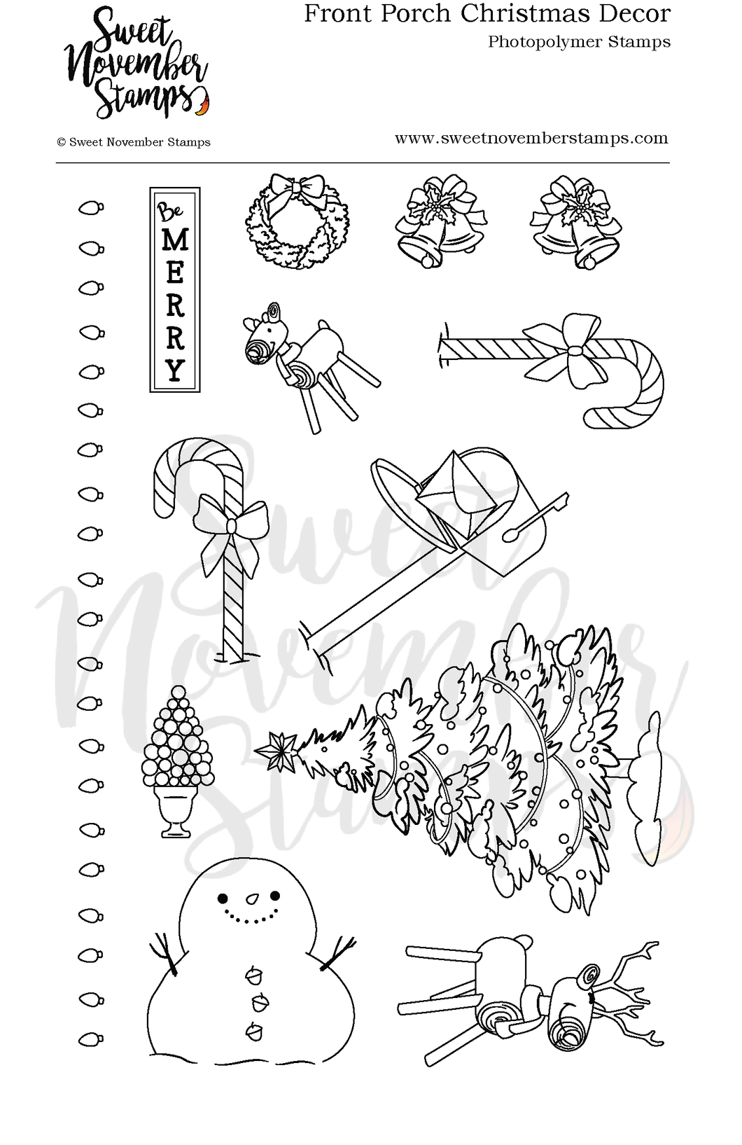 Clear Stamp Set - Front Porch Christmas Decor