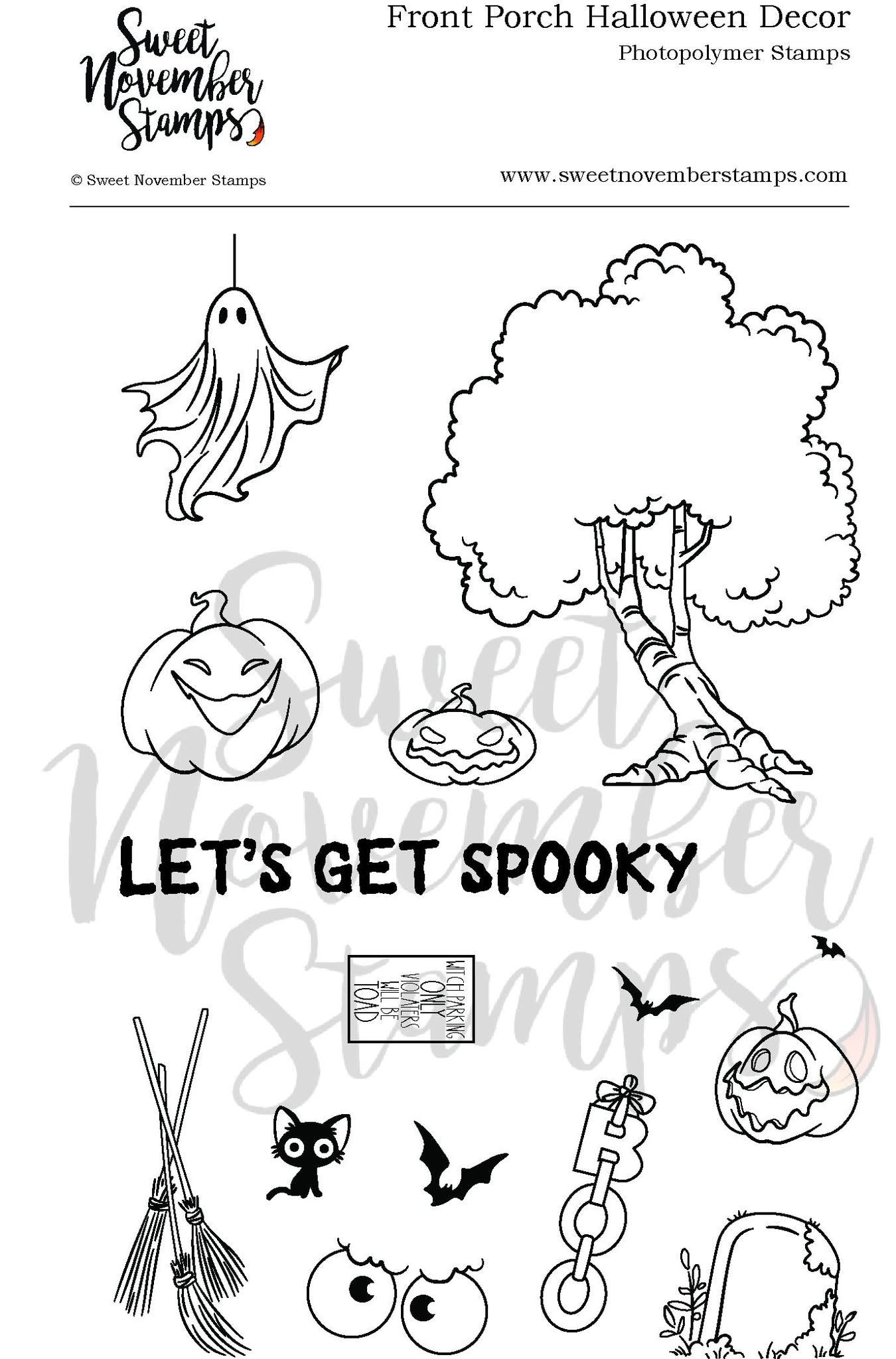 Clear Stamp Set - Front Porch Halloween Decor