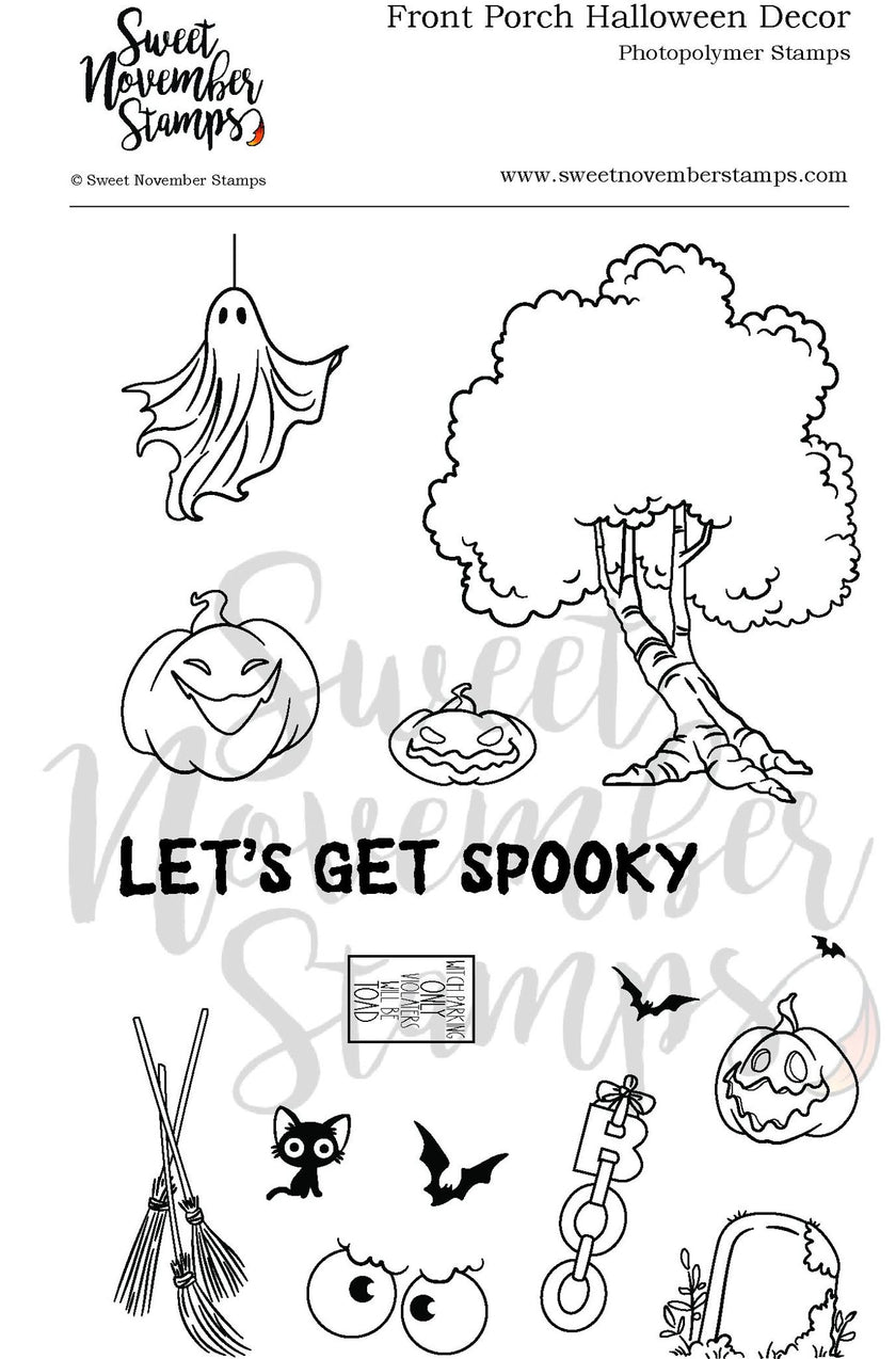 Clear Stamp Set - Front Porch Halloween Decor