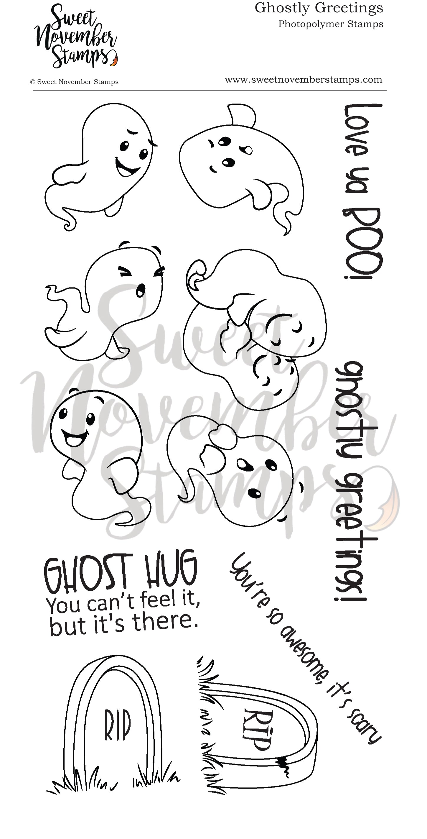 Clear Stamp Set - Ghostly Greetings