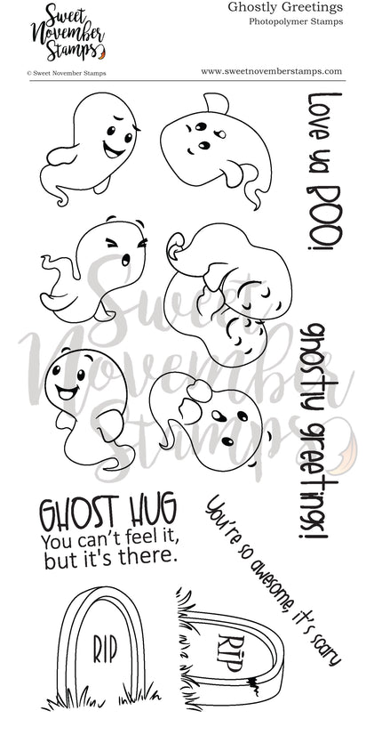 Clear Stamp Set - Ghostly Greetings