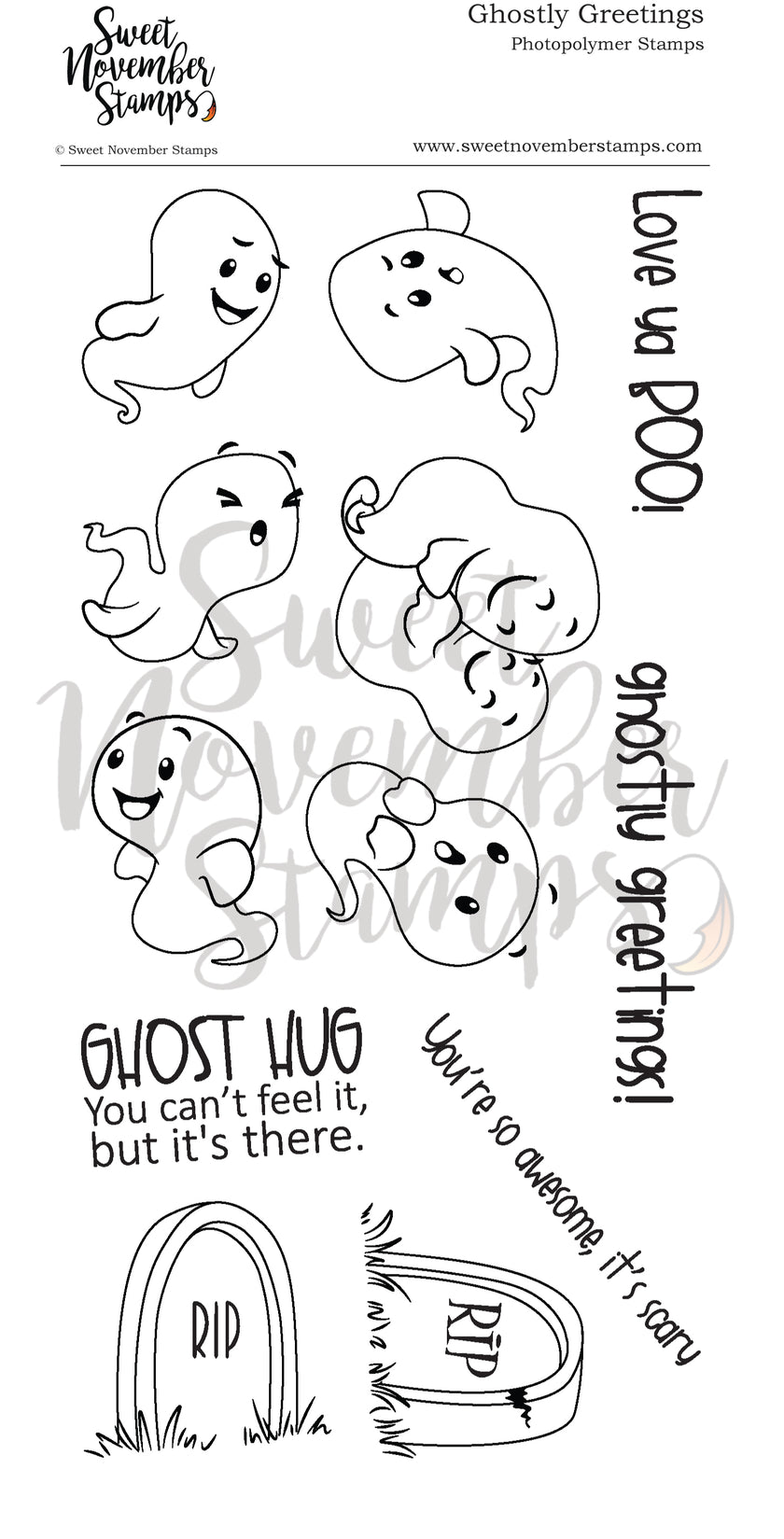 Clear Stamp Set - Ghostly Greetings