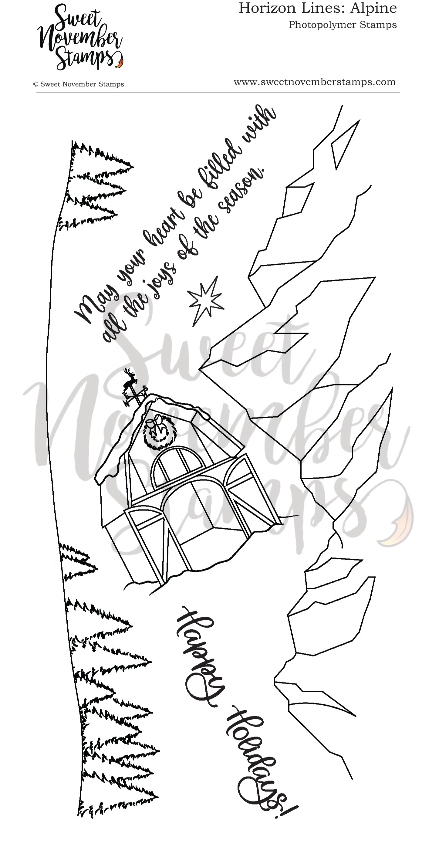 Clear Stamp Set - Horizon lines: Alpine