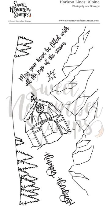 Clear Stamp Set - Horizon lines: Alpine