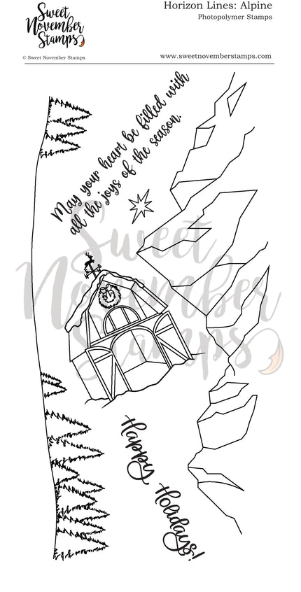 Clear Stamp Set - Horizon lines: Alpine