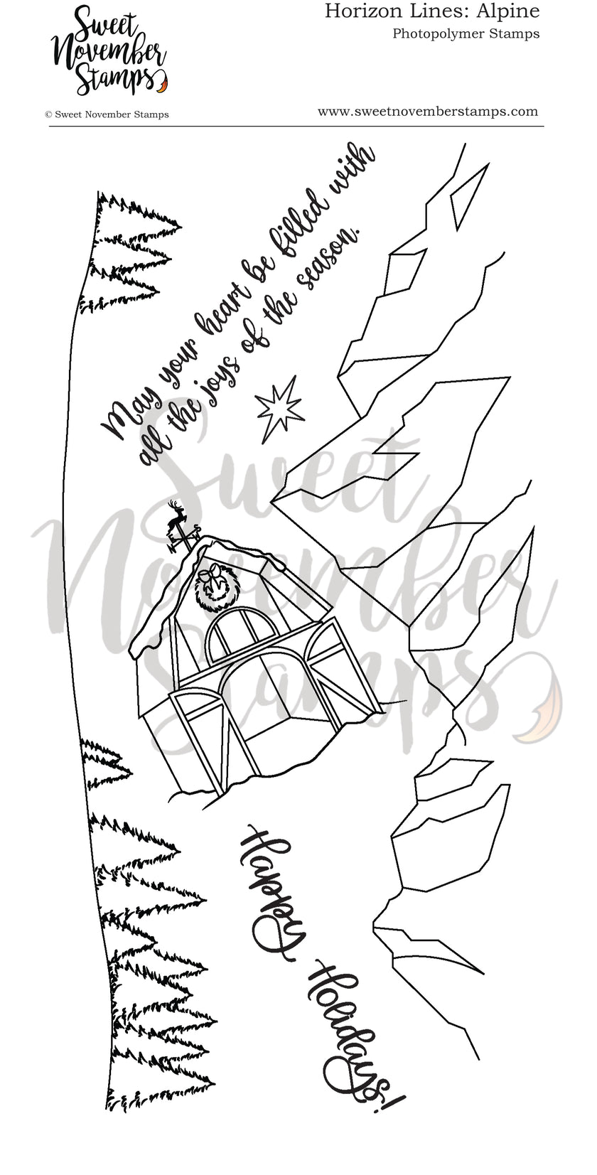 Clear Stamp Set - Horizon lines: Alpine