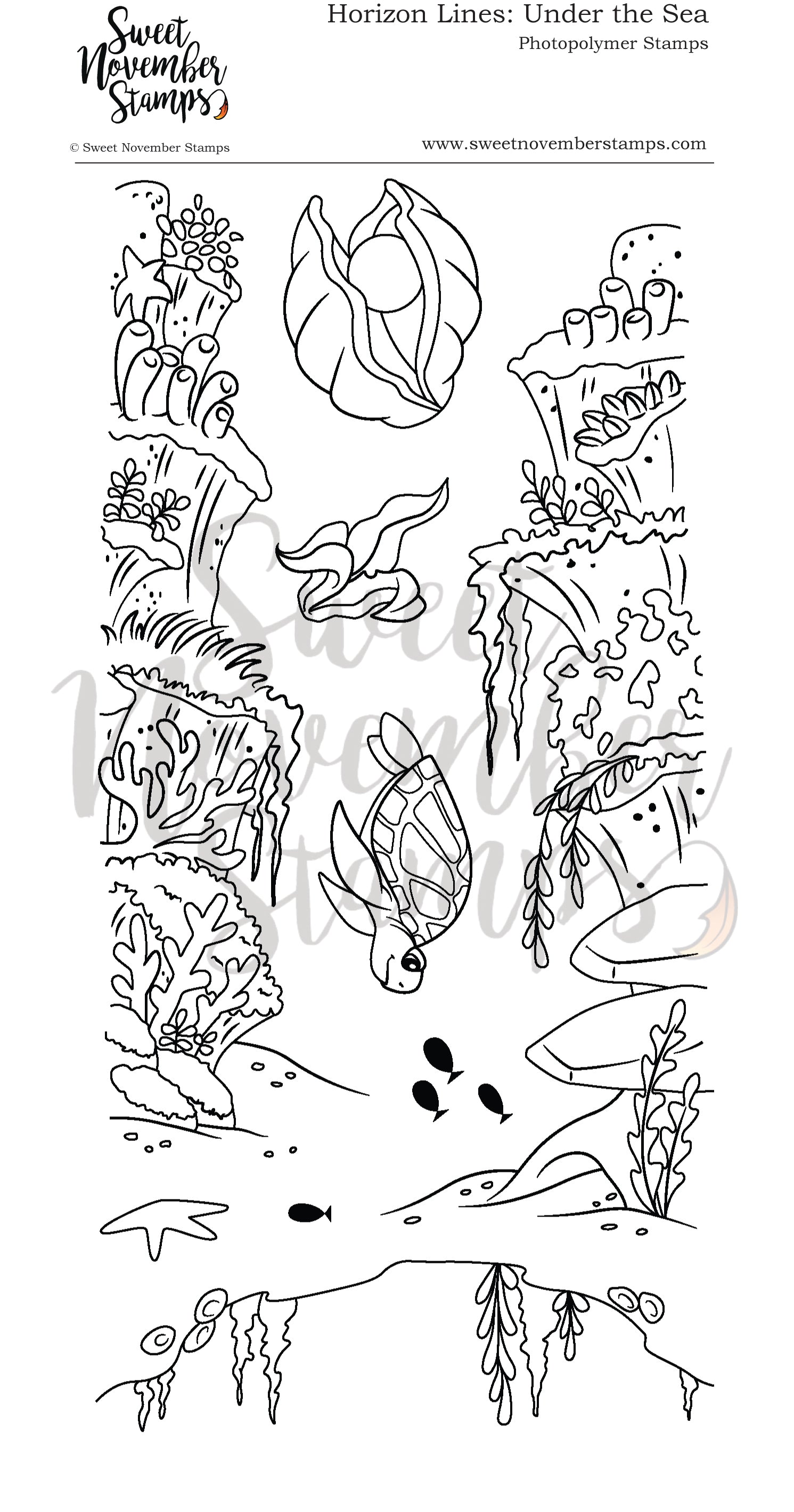 Clear Stamp Set - Horizon Lines: Under the Sea