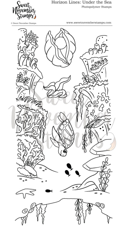 Clear Stamp Set - Horizon Lines: Under the Sea