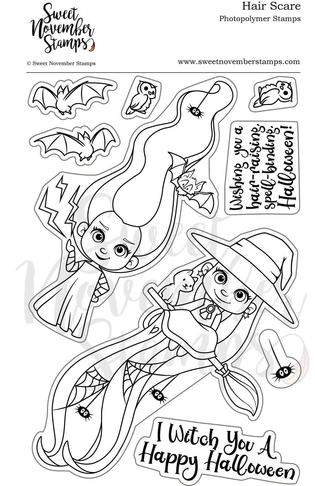 Clear Stamp Set - Hair Scare