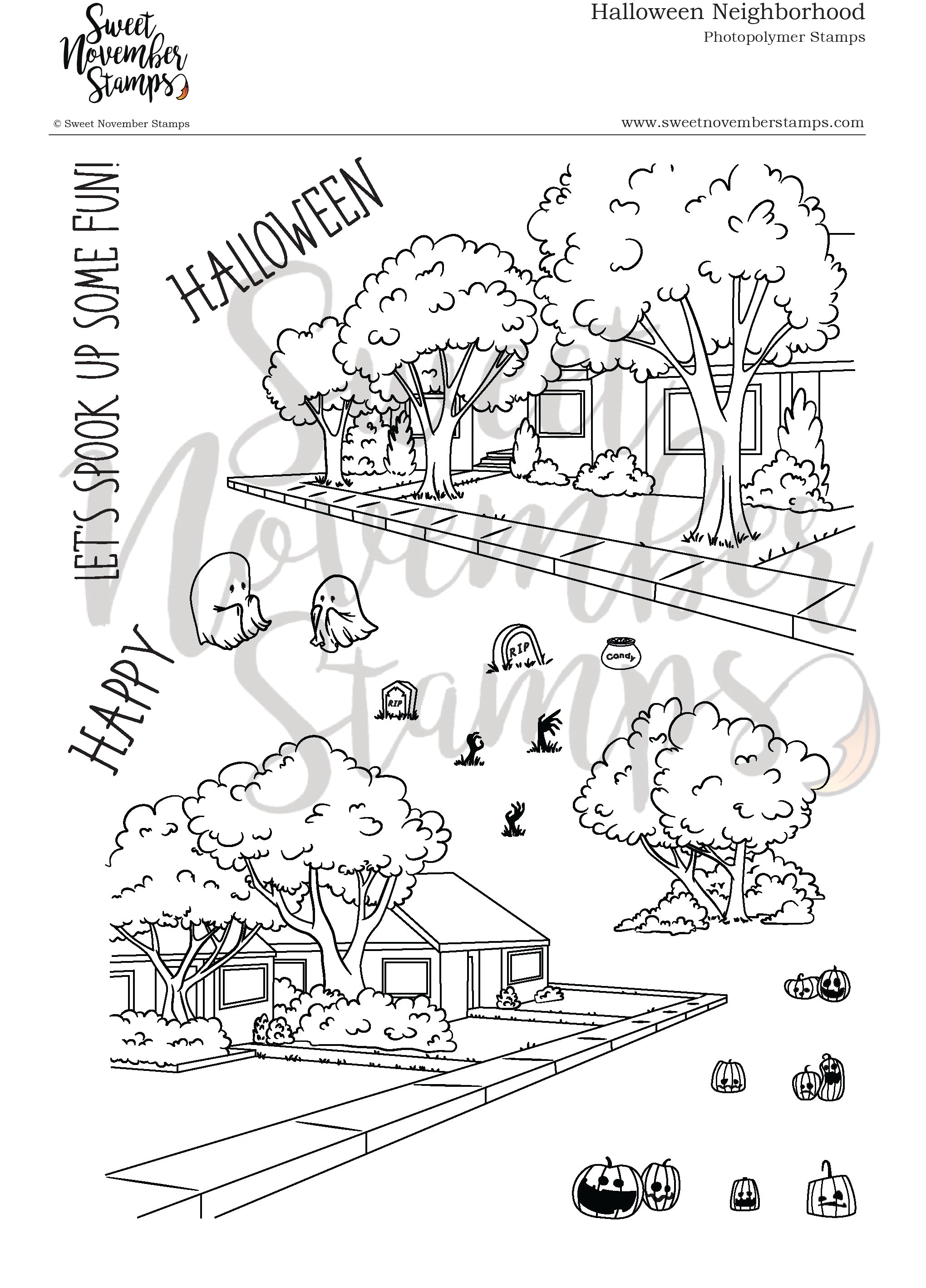 Clear Stamp Set - Background Builder: Halloween Neighborhood