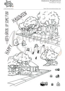 Clear Stamp Set - Background Builder: Halloween Neighborhood