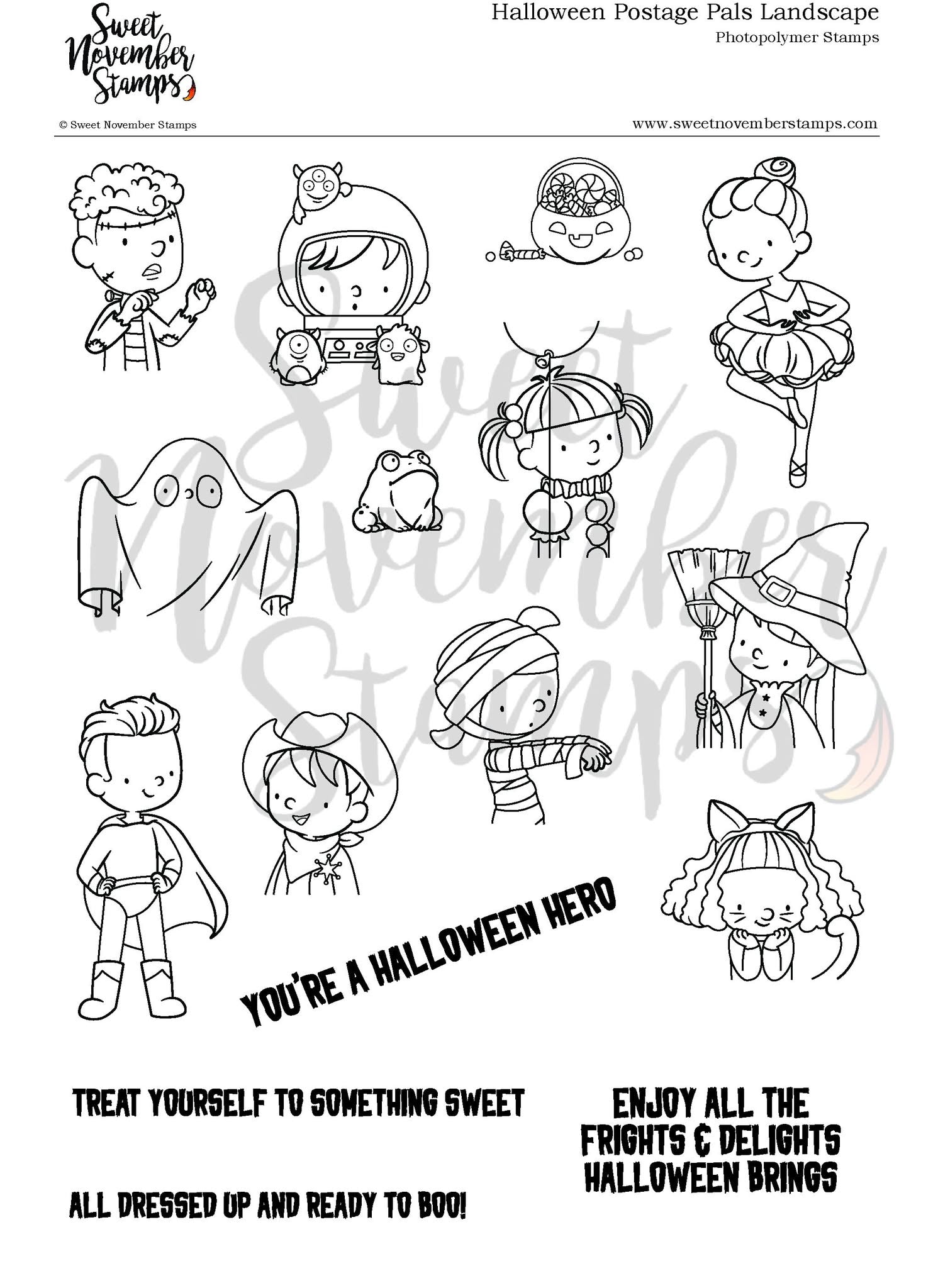 Clear Stamp Set - Halloween Postage Pals: Landscape