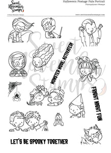 Clear Stamp Set - Halloween Postage Pals: Portrait