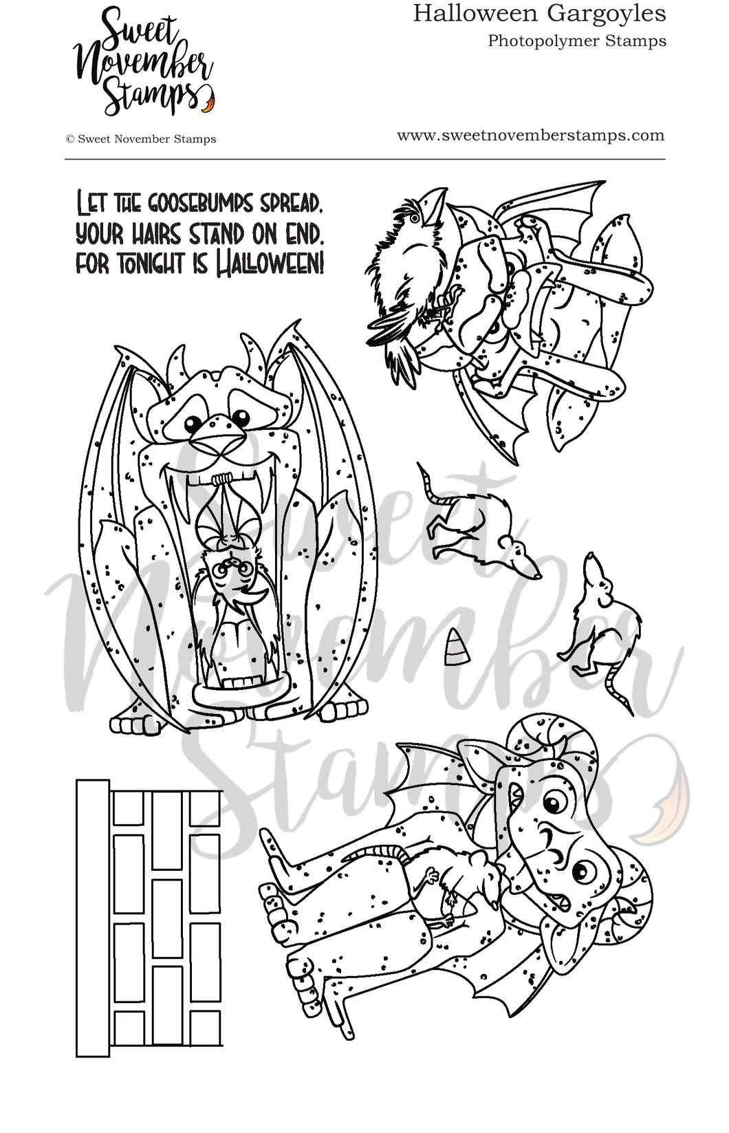 Clear Stamp Set - Halloween Gargoyles