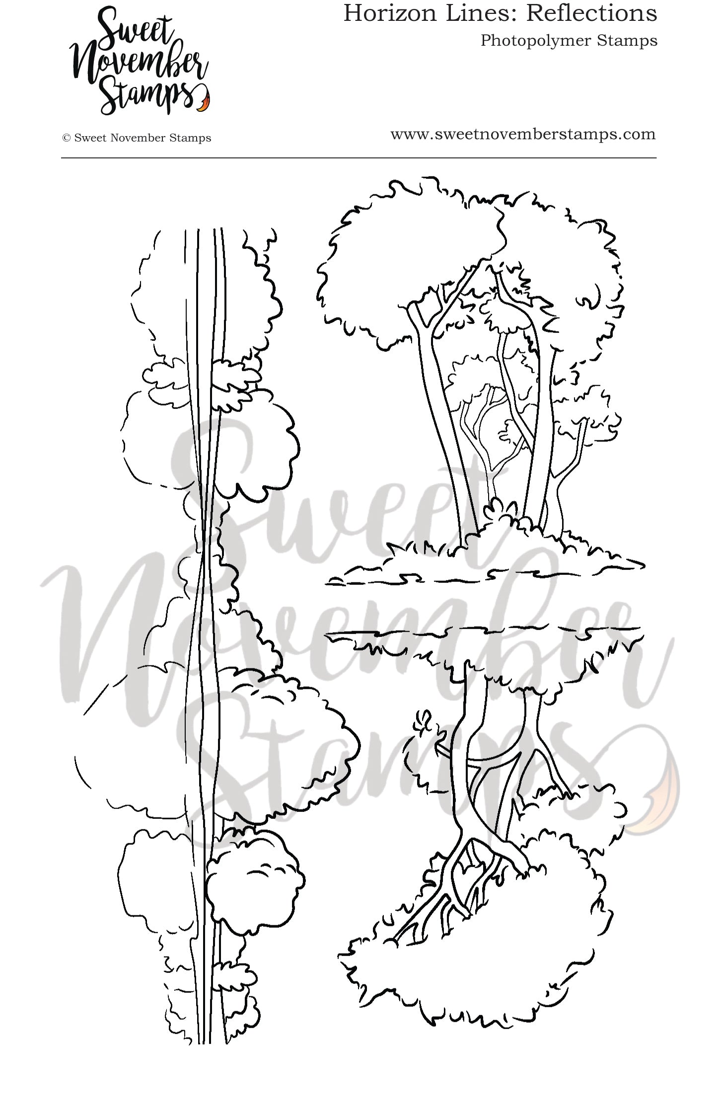 Clear Stamp Set - Horizon lines: Reflections