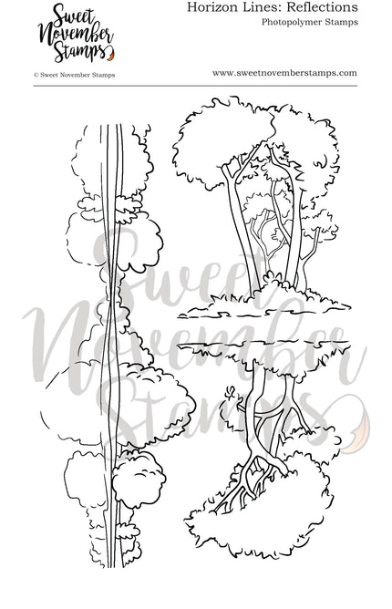 Clear Stamp Set - Horizon lines: Reflections