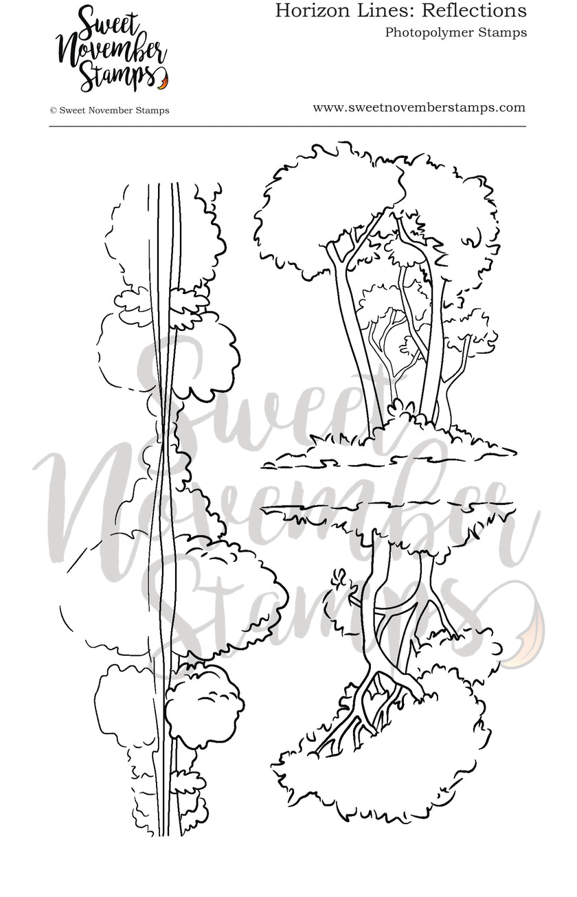 Clear Stamp Set - Horizon lines: Reflections