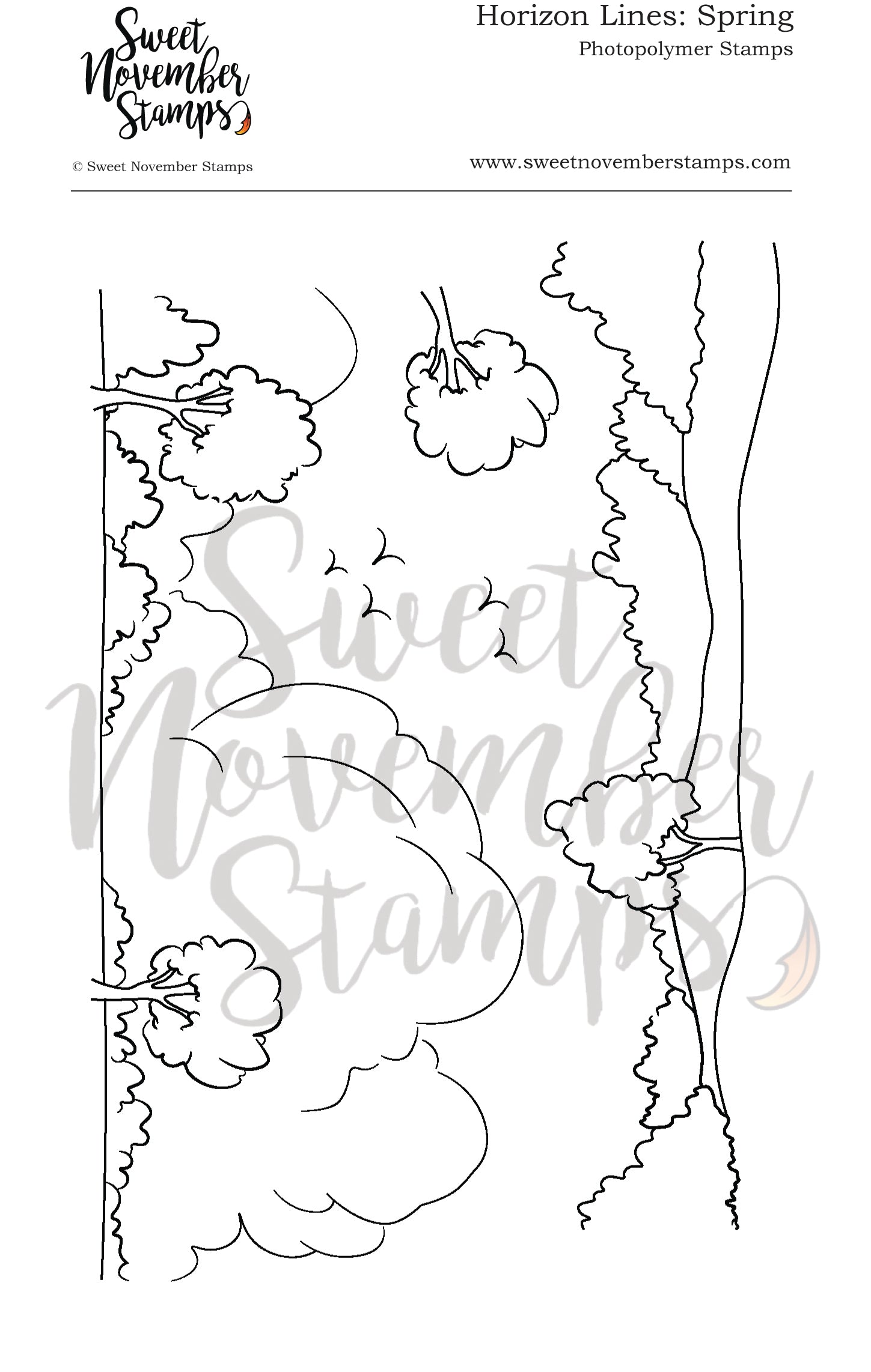 Clear Stamp Set - Horizon Lines: Spring