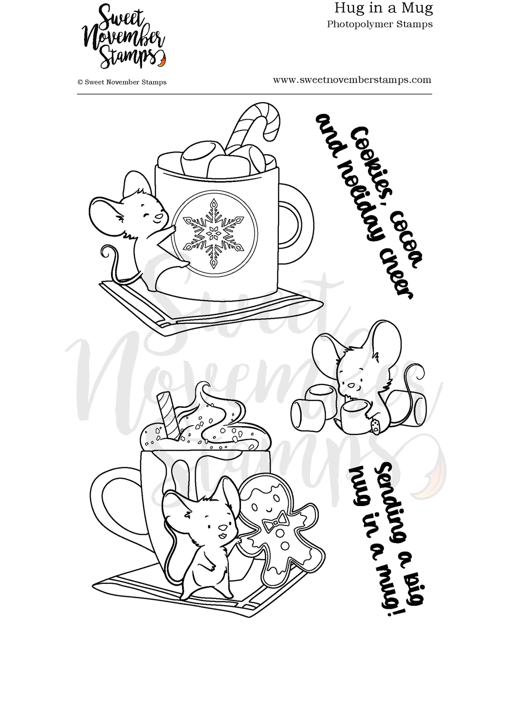 Clear Stamp Set - Hug in Mug