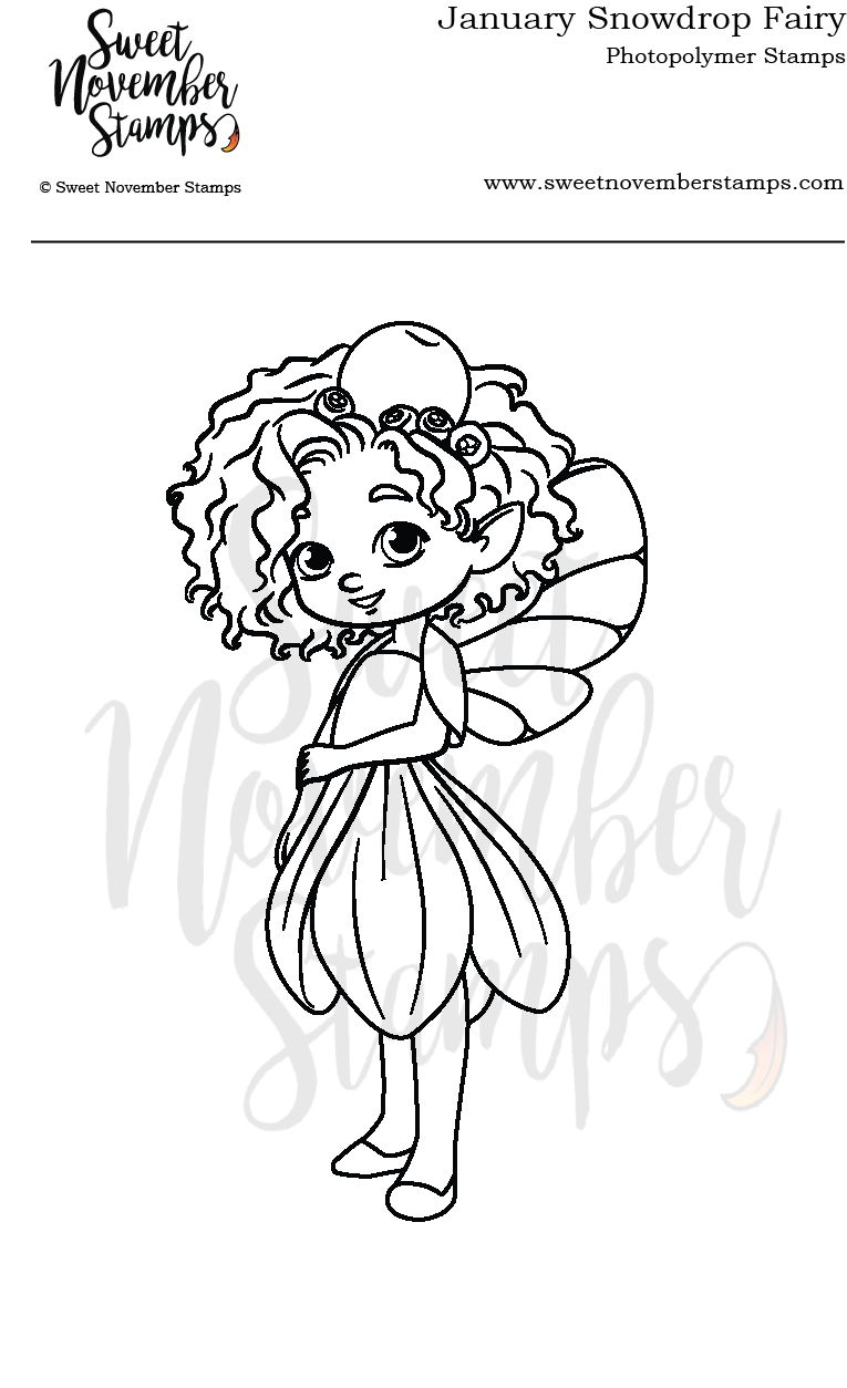 Clear Stamp Set - January Snowdrop Fairy
