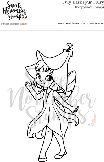 Clear Stamp Set - July Larkspur Fairy