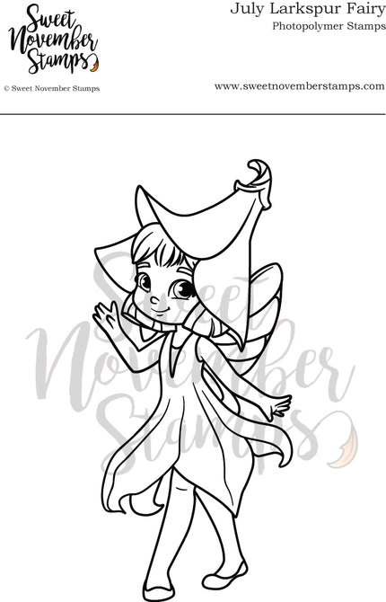 Clear Stamp Set - July Larkspur Fairy