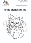 Clear Stamp Set - July Ruby Dragon
