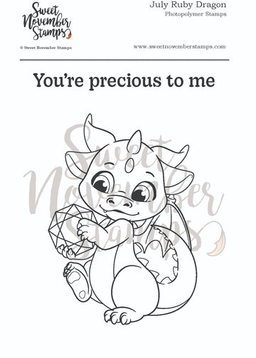 Clear Stamp Set - July Ruby Dragon