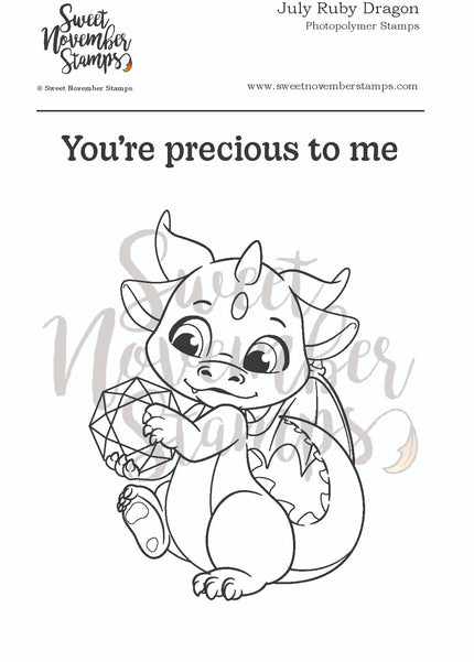 Clear Stamp Set - July Ruby Dragon