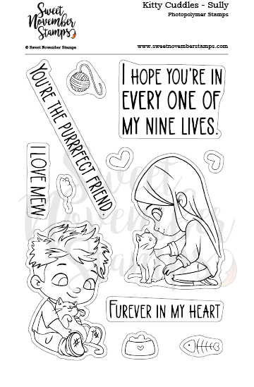 Clear Stamp Set - Kitty Cuddles - Sully