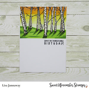 Clear Stamp Set - Horizon lines: Birch Trees