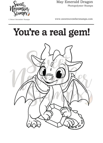 Clear Stamp Set - May Emerald Dragon