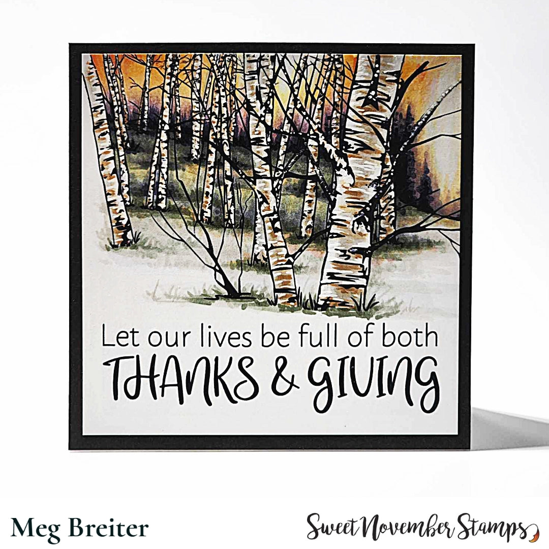 Clear Stamp Set - Horizon lines: Birch Trees