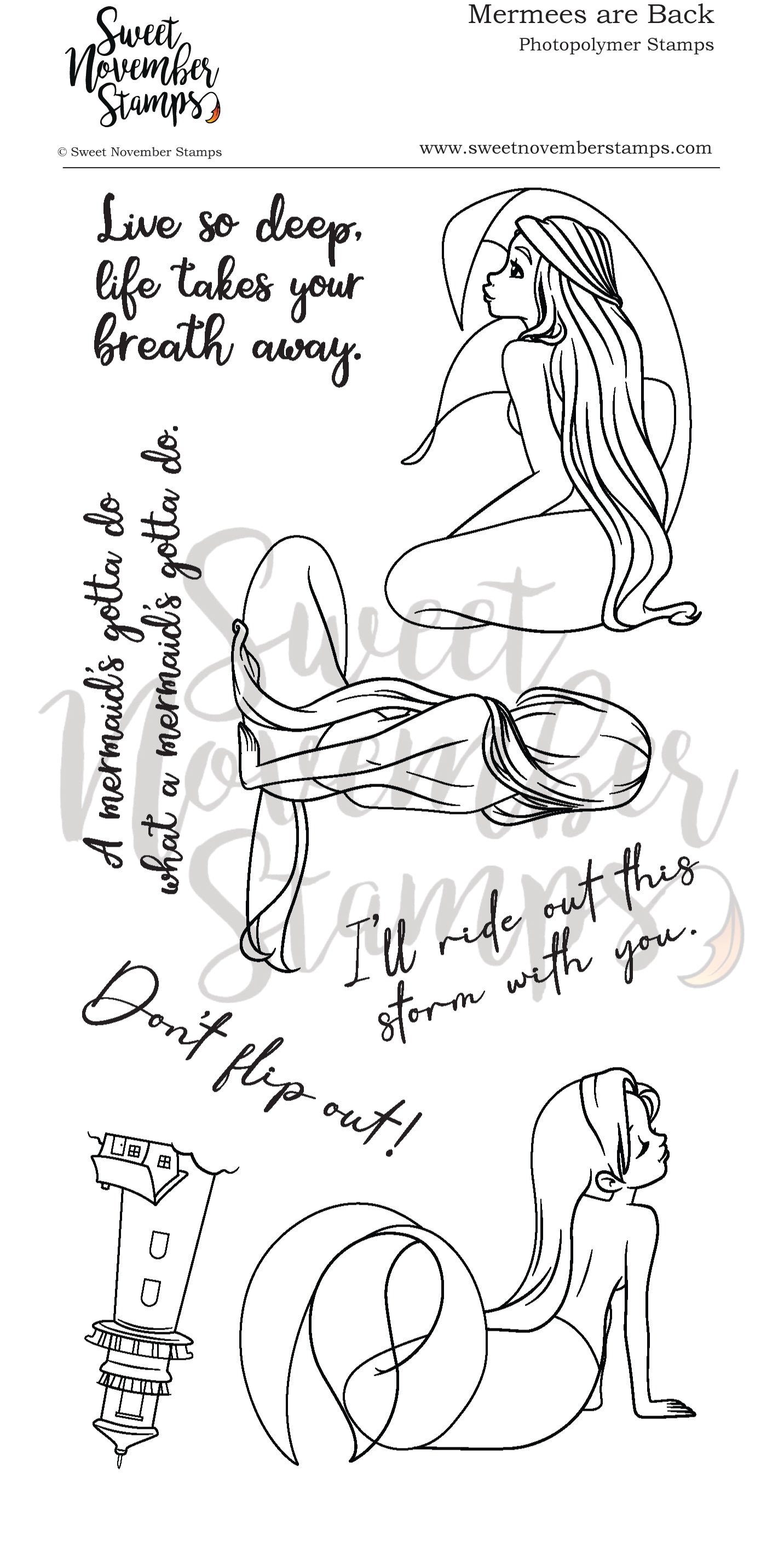 Clear Stamp Set - Mermees are back