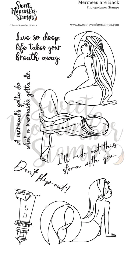 Clear Stamp Set - Mermees are back