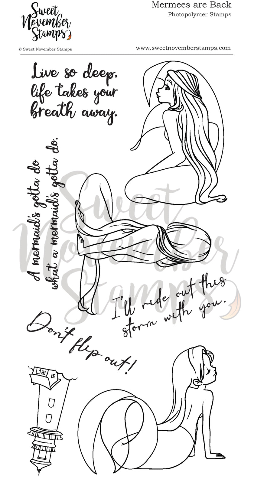 Clear Stamp Set - Mermees are back