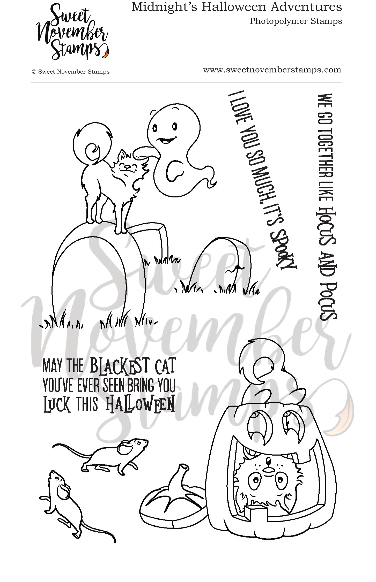 Clear Stamp Set - Midnight's Halloween Adventures