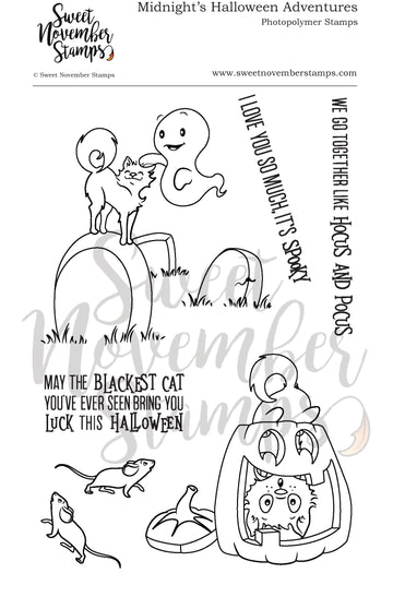 Clear Stamp Set - Midnight's Halloween Adventures