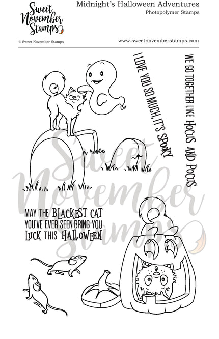 Clear Stamp Set - Midnight's Halloween Adventures